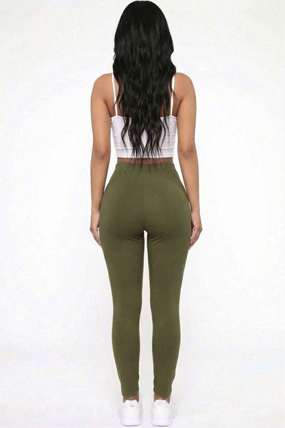Solid High Waist Legging