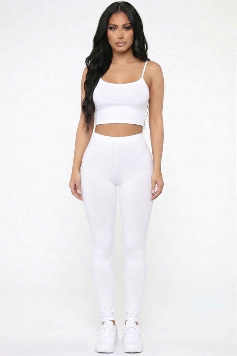 Solid High Waist Legging
