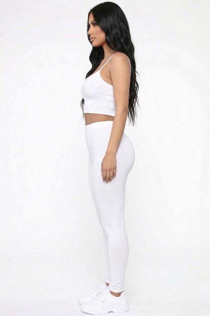 Solid High Waist Legging