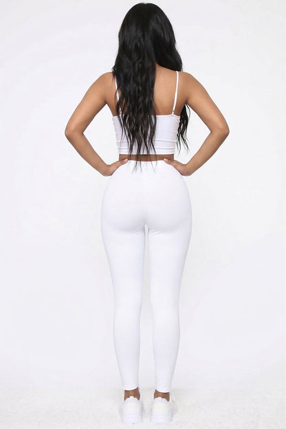 Solid High Waist Legging