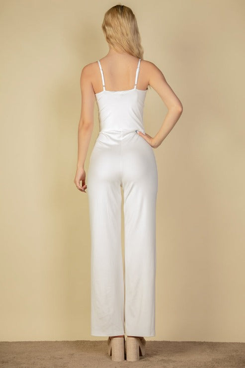 V-neck Camisole Jumpsuit - Capella Apparel