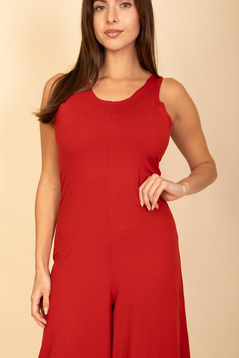 Sleeveless Tank Wide Leg Jumpsuit