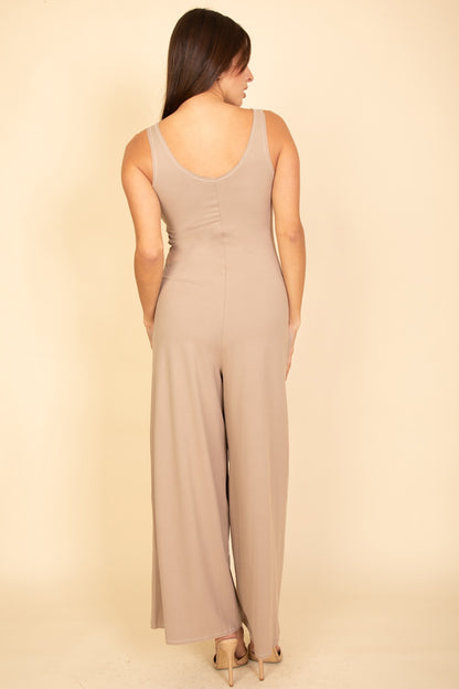 Sleeveless Tank Wide Leg Jumpsuit