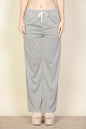 Knit Twill Drawstring Side Pocket Pants - Capella Apparel