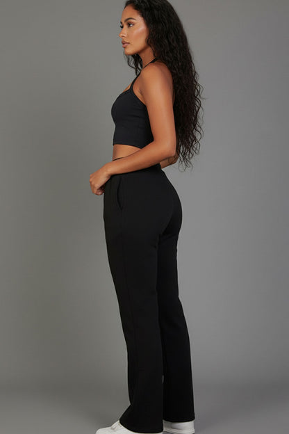 Drawstring Waist Slant Pocket Sweatpants