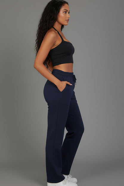 Drawstring Waist Slant Pocket Sweatpants