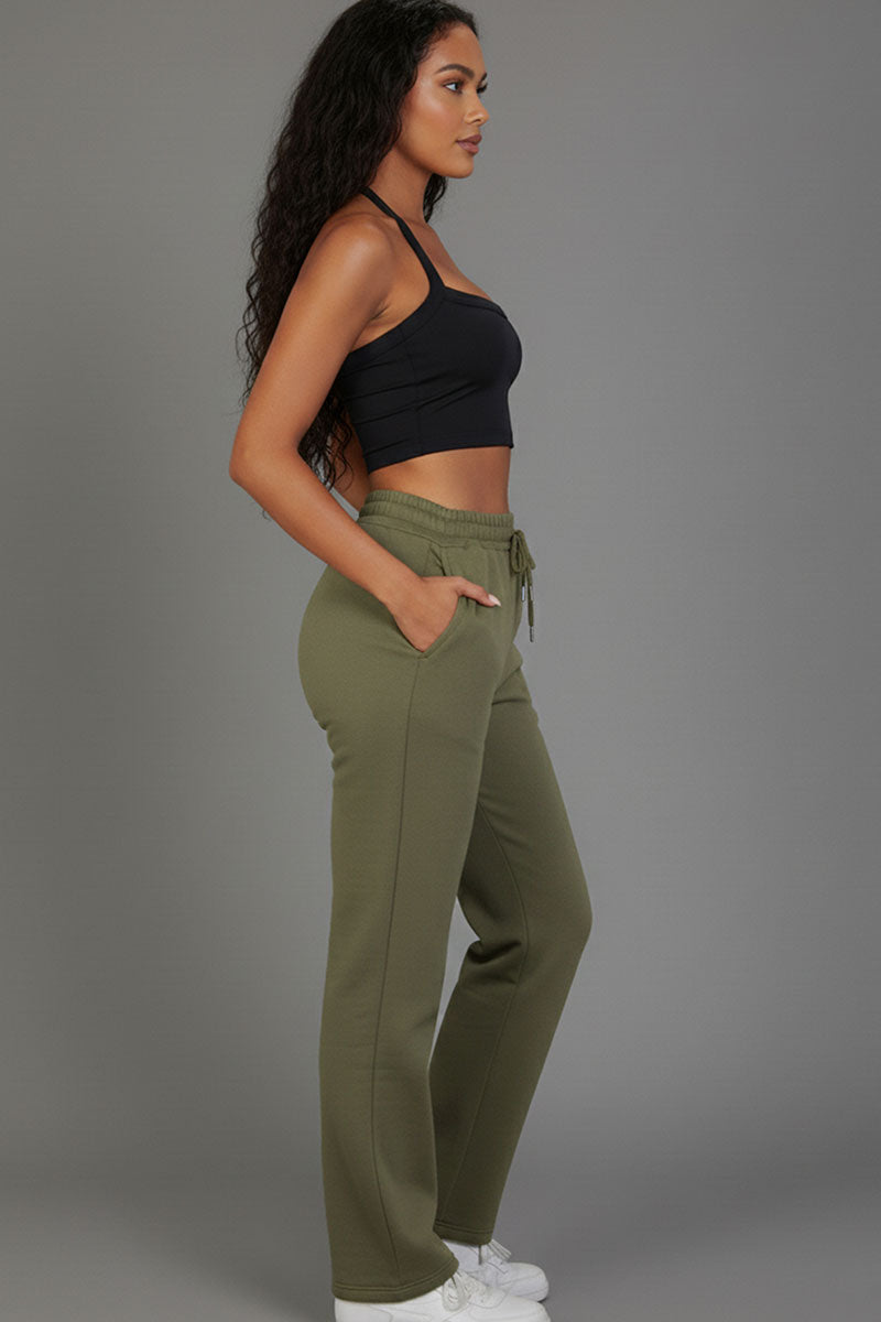 Drawstring Waist Slant Pocket Sweatpants