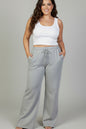 Plus Size Drawstring Waist Slant Pocket Sweatpants