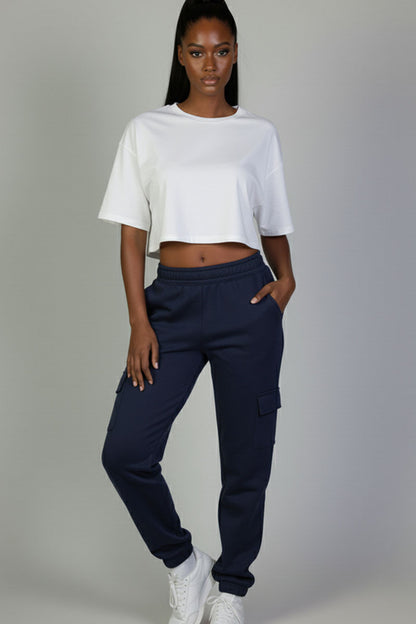 Side Pocket Drawstring Waist Sweatpants