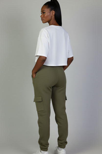 Side Pocket Drawstring Waist Sweatpants