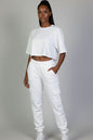 Side Pocket Drawstring Waist Sweatpants