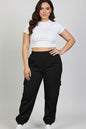 Plus Size Side Pocket Drawstring Waist Sweatpants