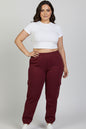 Plus Size Side Pocket Drawstring Waist Sweatpants