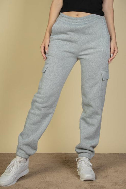 Side Pocket Drawstring Waist Sweatpants - Capella Apparel