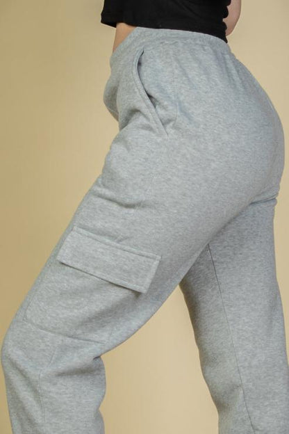 Side Pocket Drawstring Waist Sweatpants - Capella Apparel