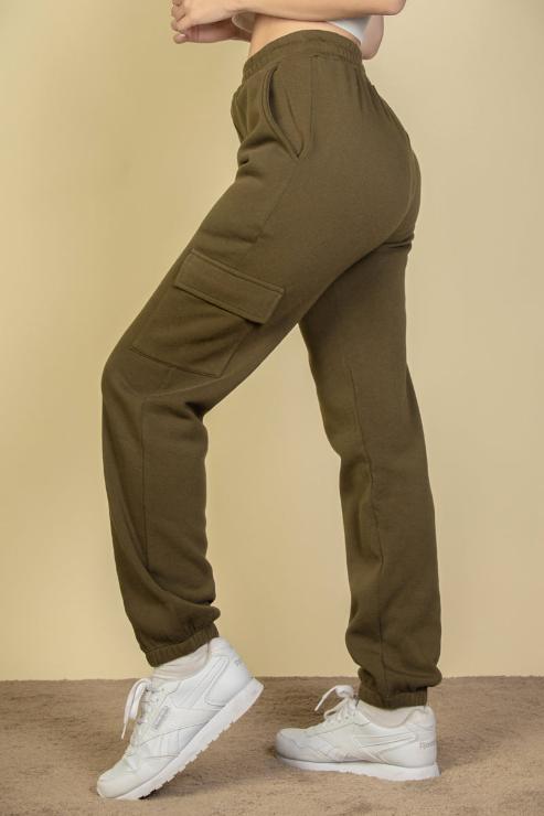 Side Pocket Drawstring Waist Sweatpants - Capella Apparel