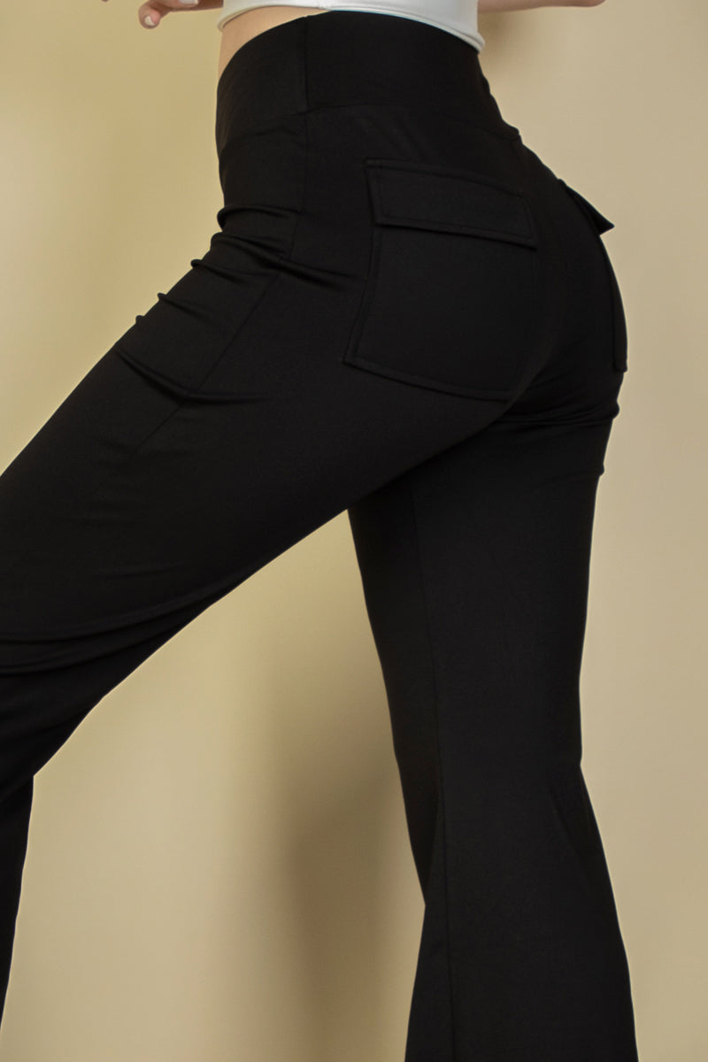 High Waisted Flared Pants - Capella Apparel