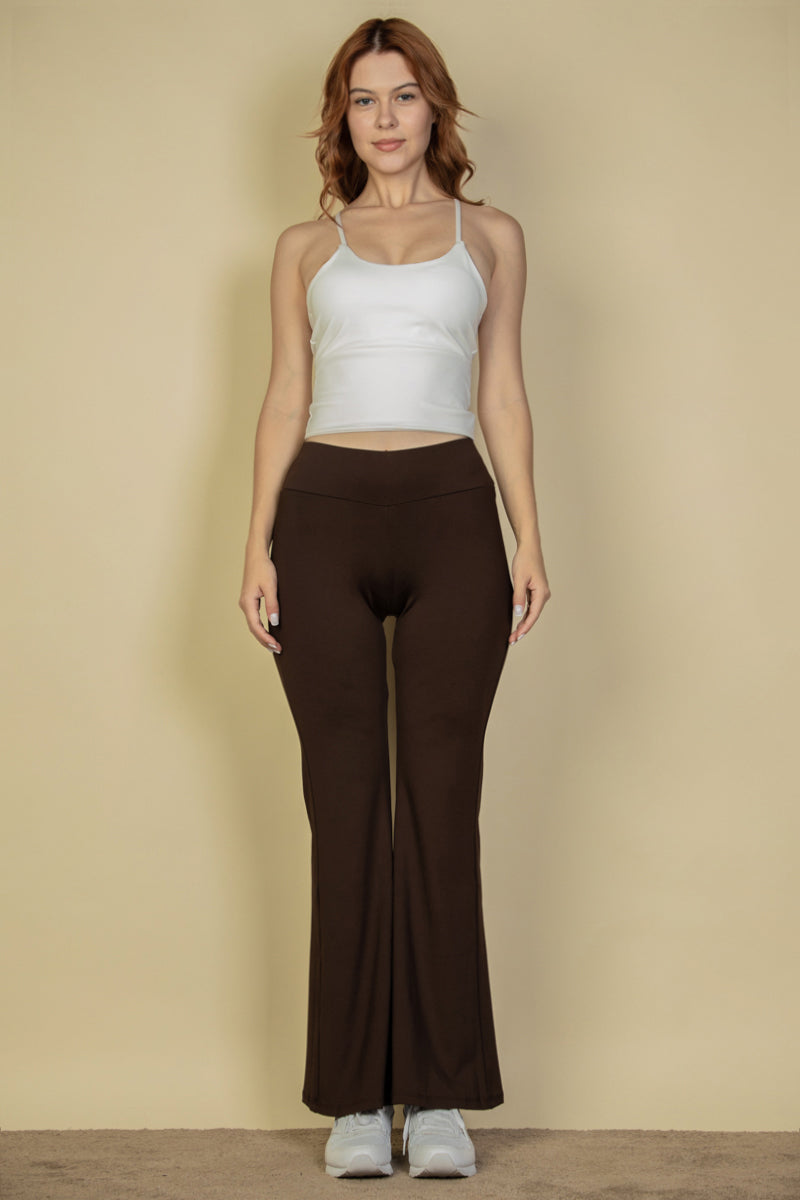 High Waisted Flared Pants - Capella Apparel