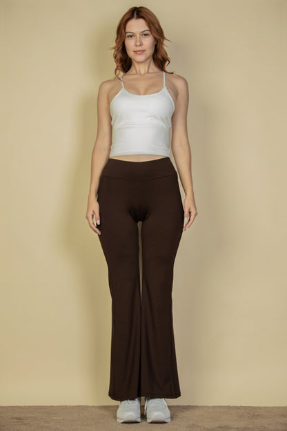 High Waisted Flared Pants - Capella Apparel