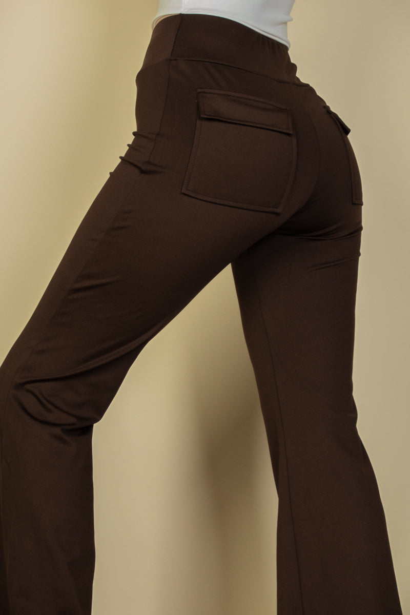 High Waisted Flared Pants - Capella Apparel