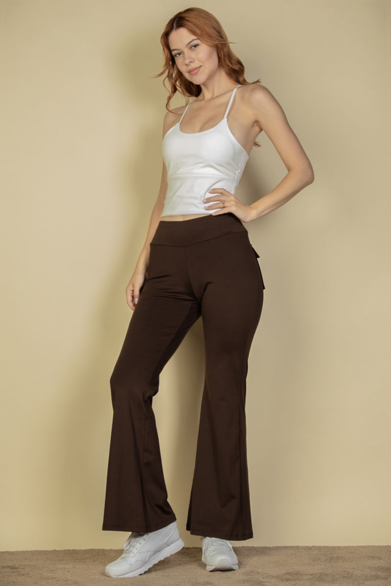 High Waisted Flared Pants - Capella Apparel