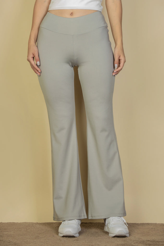 High Waisted Flared Pants - Capella Apparel
