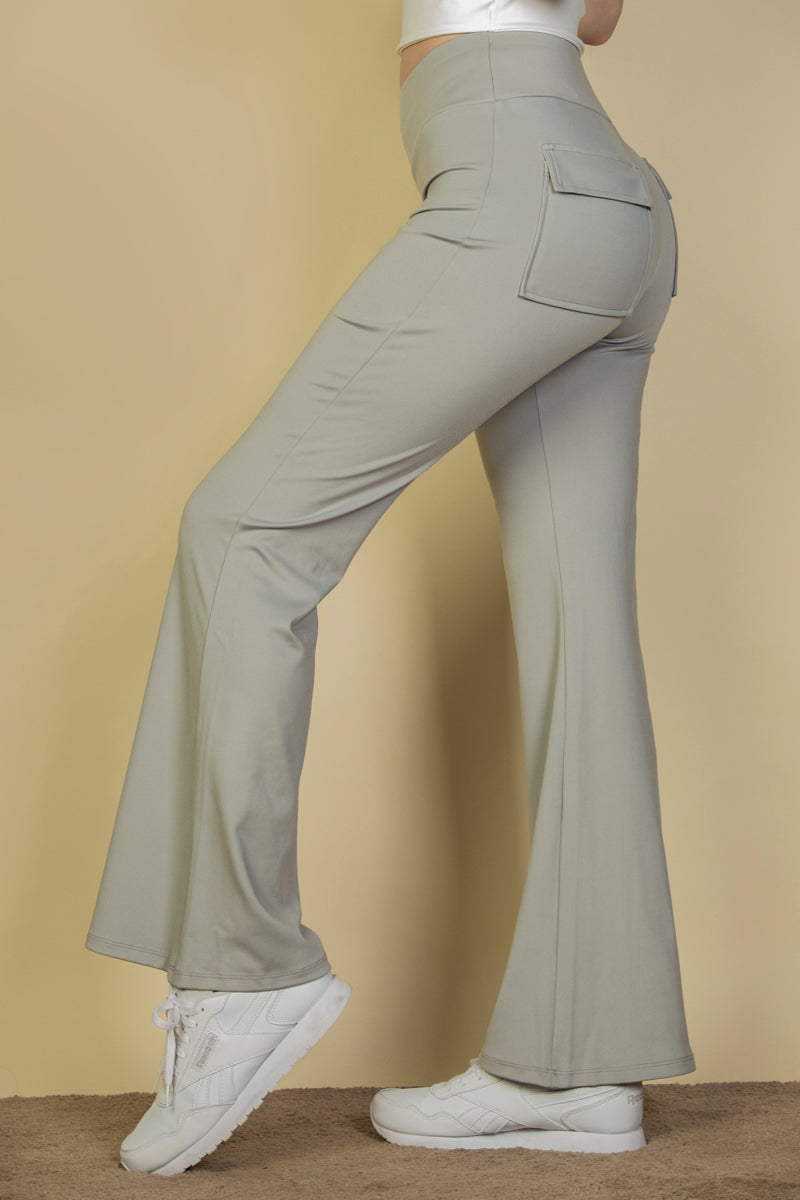 High Waisted Flared Pants - Capella Apparel