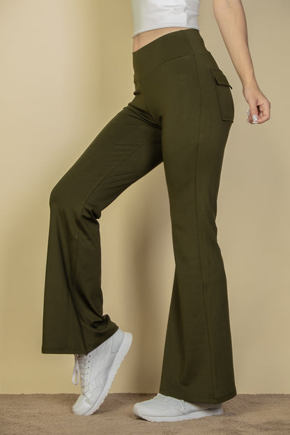 High Waisted Flared Pants - Capella Apparel