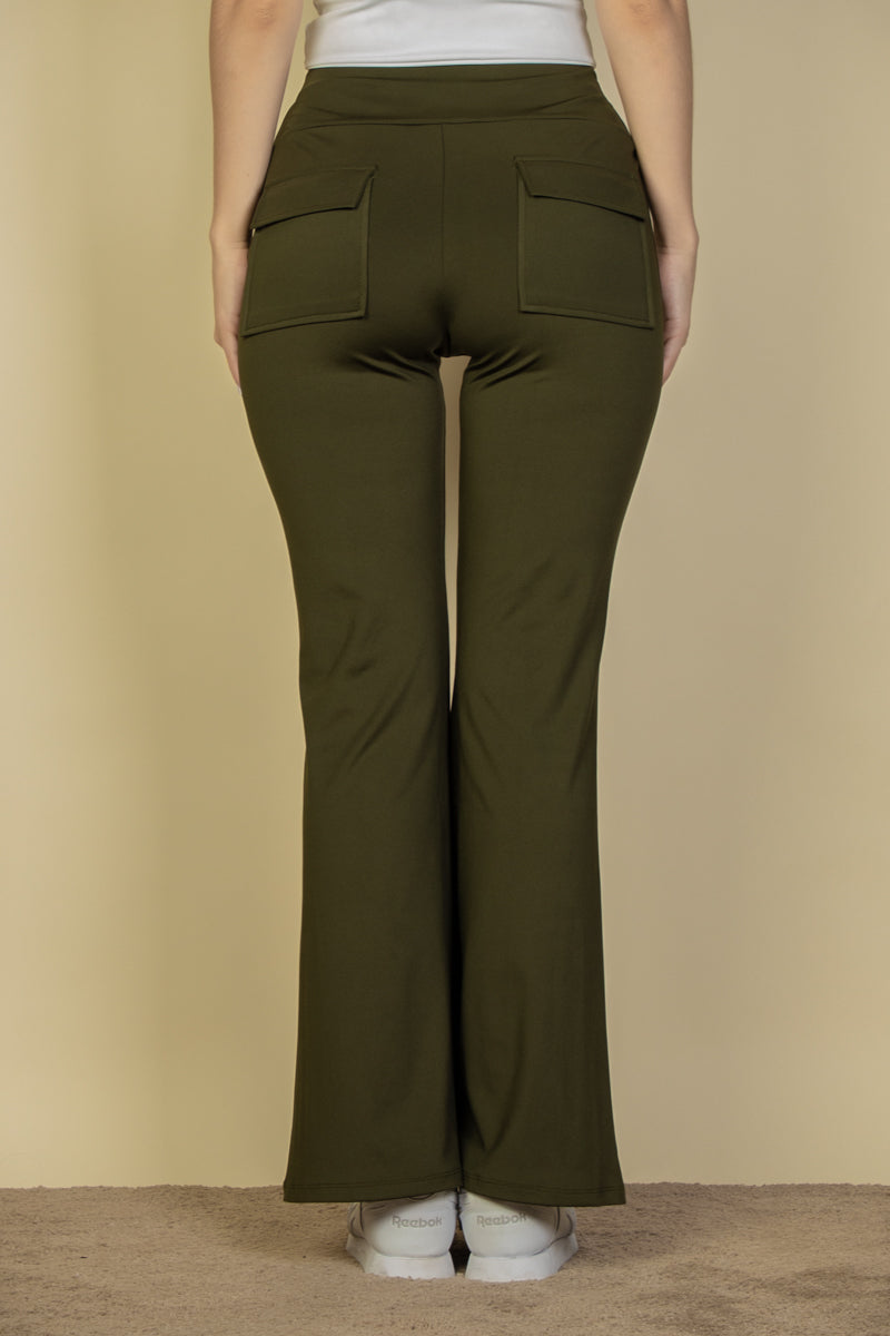 High Waisted Flared Pants - Capella Apparel