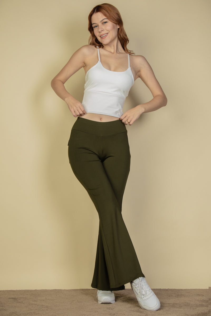 High Waisted Flared Pants - Capella Apparel