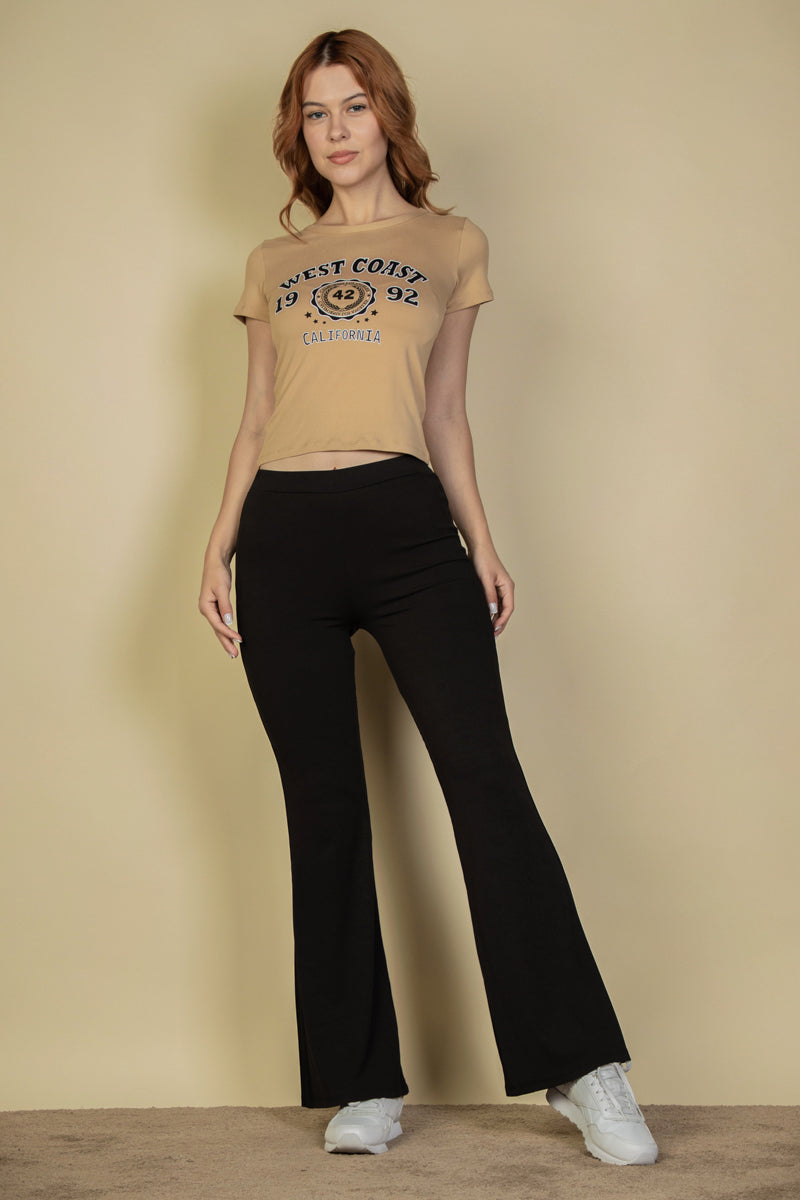 High Waisted Flare Pants - Capella Apparel