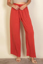 Drawstring waist wide leg minimalist pants (CAPELLA)