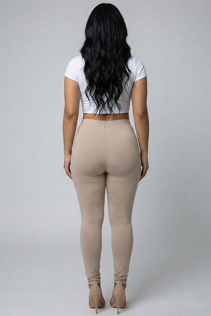 Plus Basic Solid Leggings