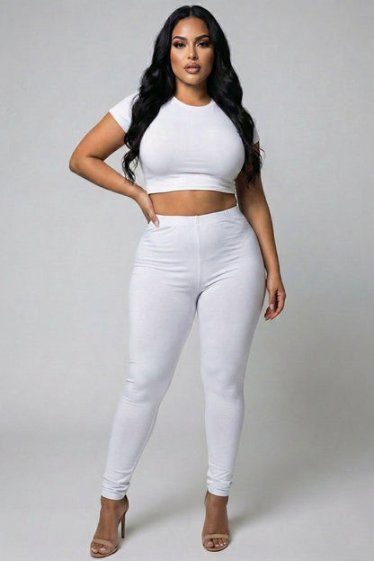 Plus Basic Solid Leggings