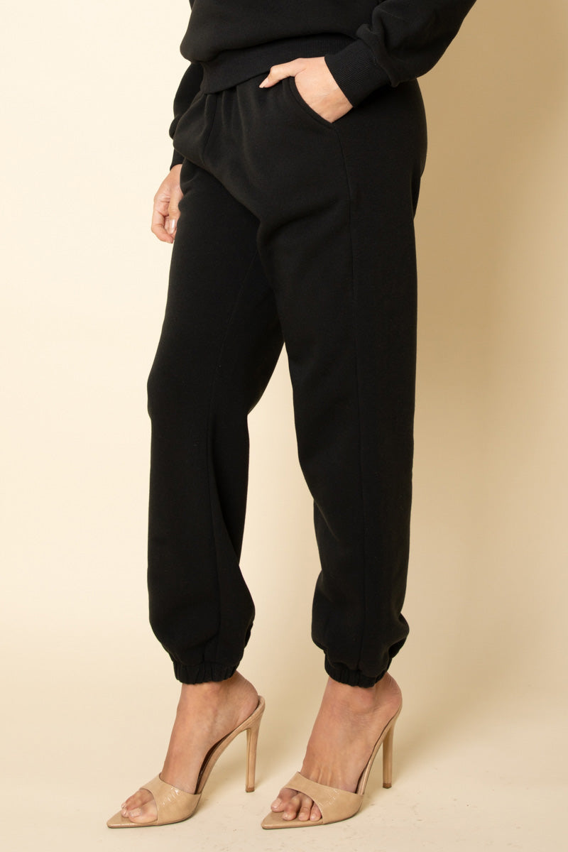 Poly Fleece Elastic Waist Joggers