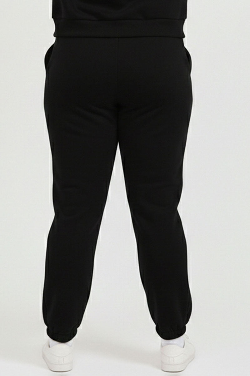 Plus Size Poly Fleece Elastic Waist Joggers