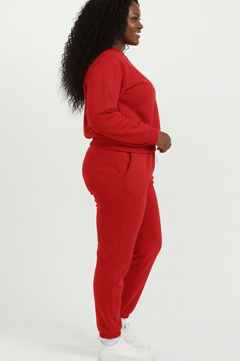 Plus Size Classic Poly Fleece Crewneck Pullover