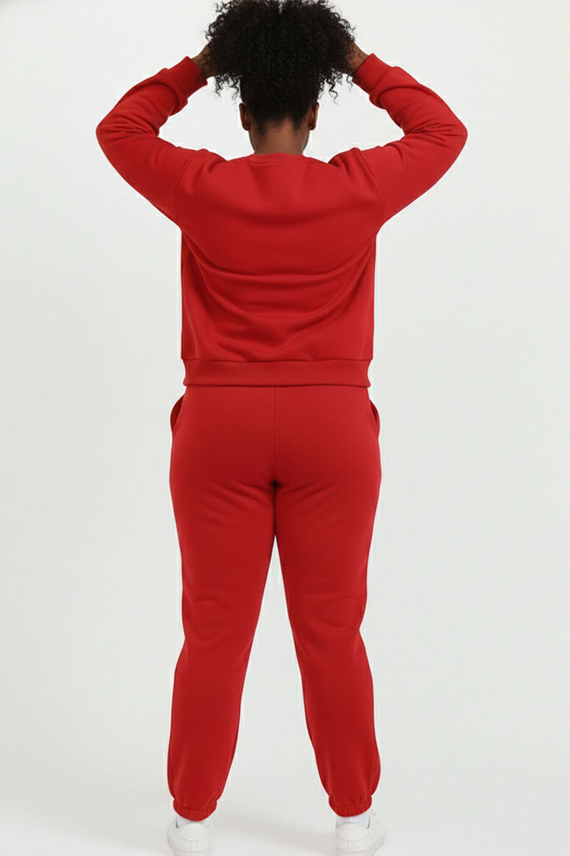 Plus Size Poly Fleece Elastic Waist Joggers