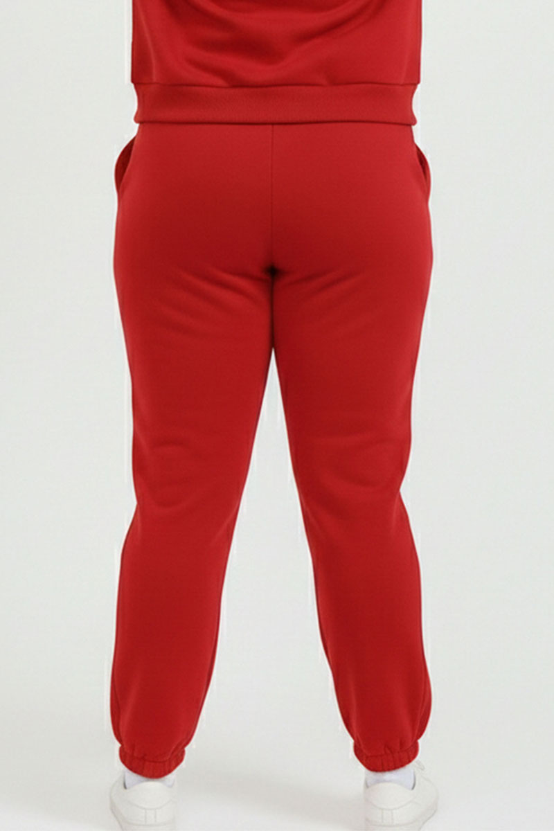 Plus Size Poly Fleece Elastic Waist Joggers