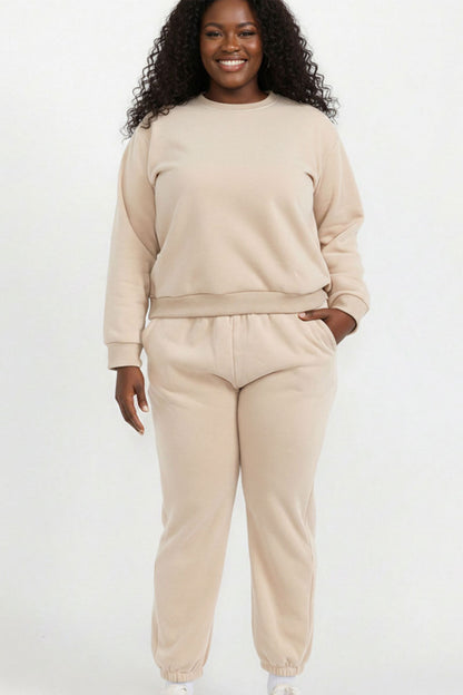 Plus Size Classic Poly Fleece Crewneck Pullover