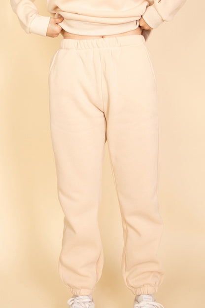 Poly Fleece Elastic Waist Joggers