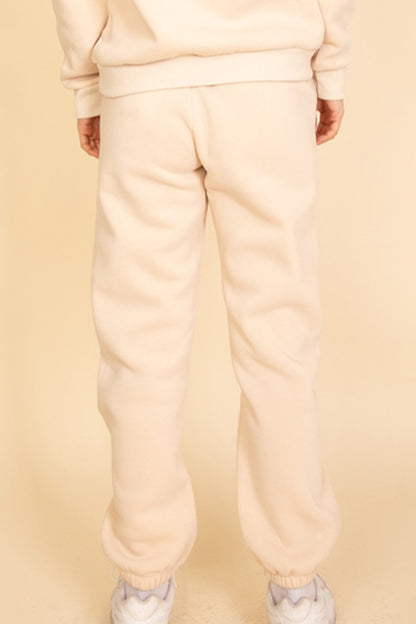 Poly Fleece Elastic Waist Joggers