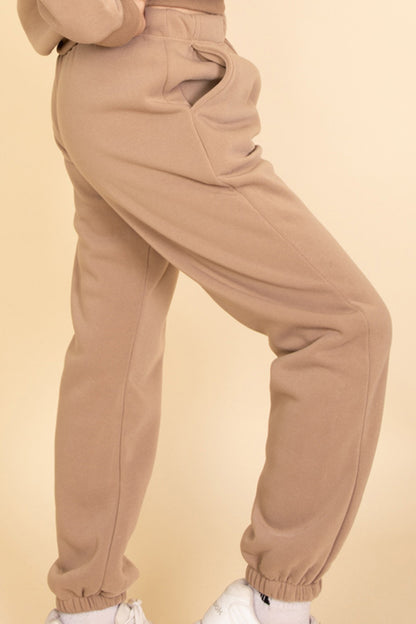 Poly Fleece Elastic Waist Joggers