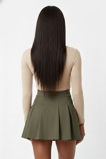 Essential High-Waist Pleated Mini Skirt