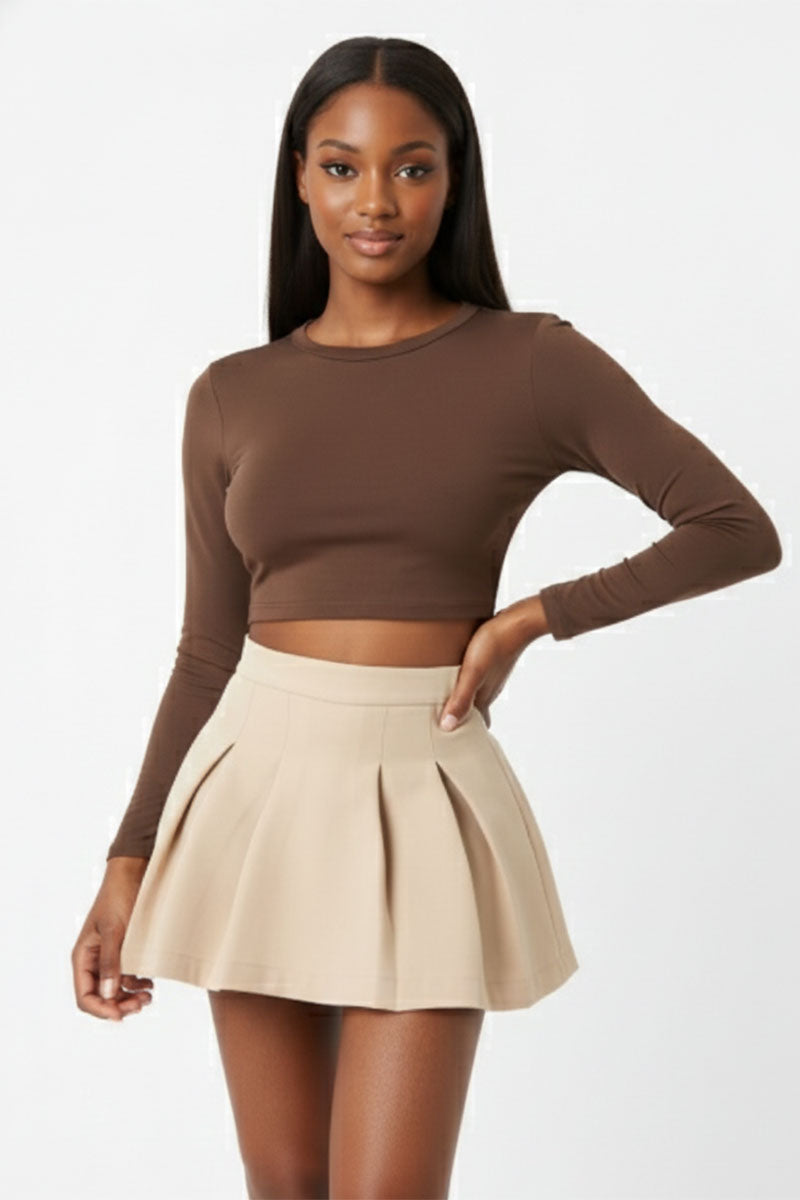 Essential High-Waist Pleated Mini Skirt – Wholesale Capella Apparel