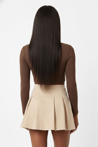 Essential High-Waist Pleated Mini Skirt