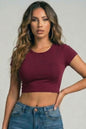 Short Sleeve Roundneck Crop Top