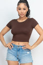 Short Sleeve Roundneck Crop Top - Wholesale Capella Apparel