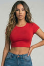 Short Sleeve Roundneck Crop Top