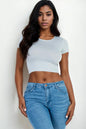 Short Sleeve Roundneck Crop Top - Wholesale Capella Apparel